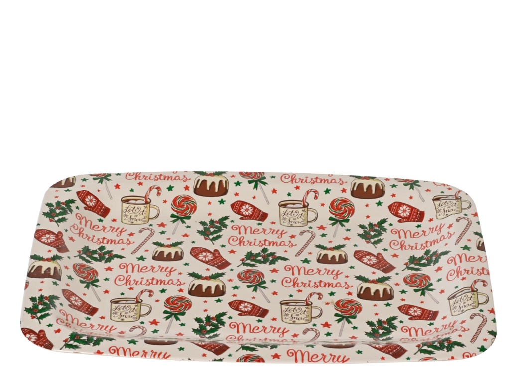  PLATEAU EN PLASTIQUE - MULTICOLORE L 29.00 x l 41.00 x H 2.20 cm