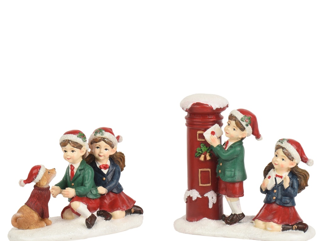 ***ELF POLYRESIN RED/COLOUR(S) L13.40-W6.20-H12.40cm