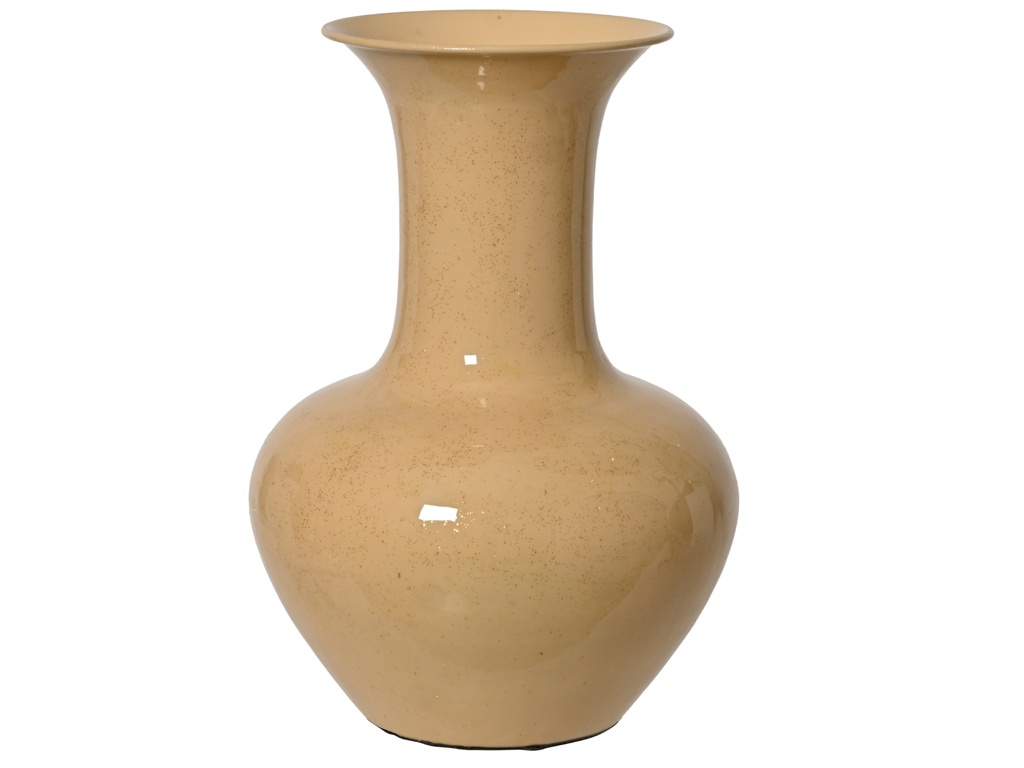 ***VASE IRON CREAM dia20.00-H32.00cm