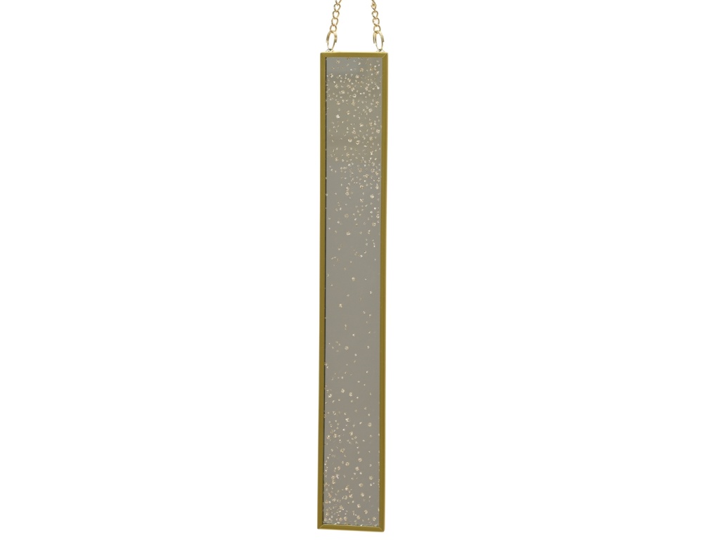 MIROIR A SUSPENDRE AVEC PAILLETTES - DORE  L4.00-W0.50-H28.00cm