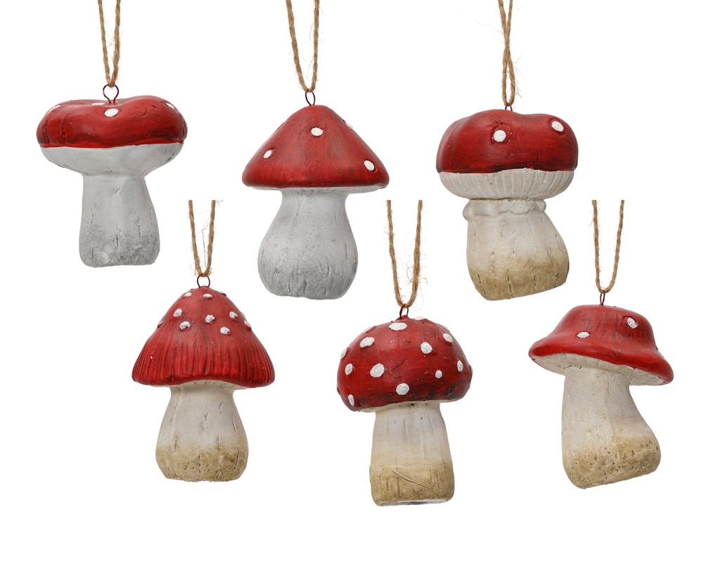 CHAMPIGNON TERRACOTTA A SUSPENDRE - 6 MODELES - PRIX UNITAIRE- L 5.60 x l 5.60 x H 8.30 cm