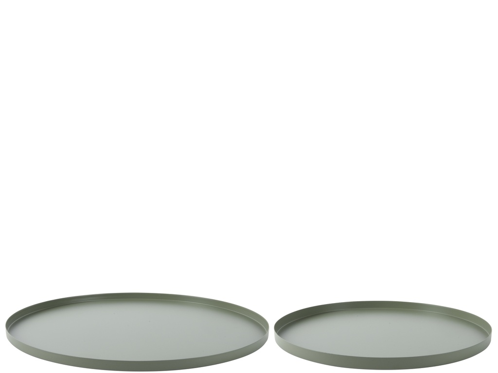 ***PLATE IRON GREEN dia35.00-H1.50cm  / dia30.00-H1.50cm