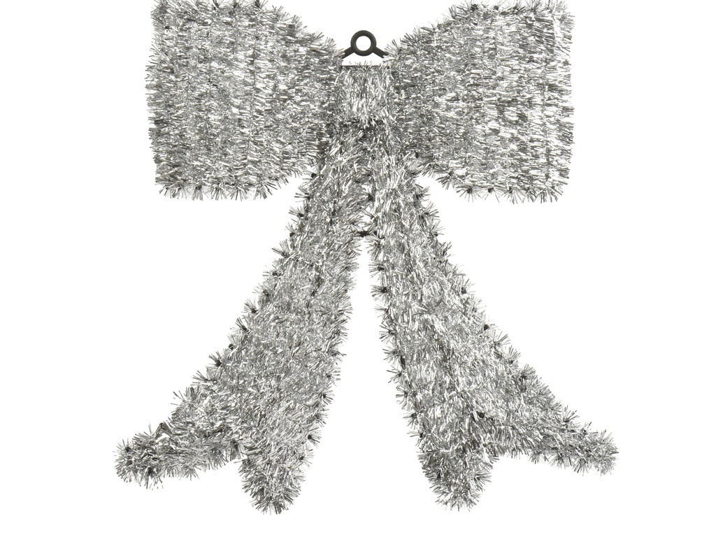 ***BOW PET WITH PLASTIC FRAME SILVER L33.00-W40.00-H3.00cm