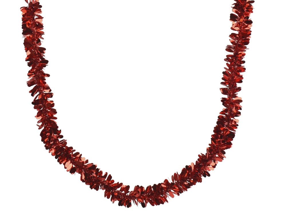***TINSEL GARLAND PET CHRISTMAS RED dia9.00-H200.00cm