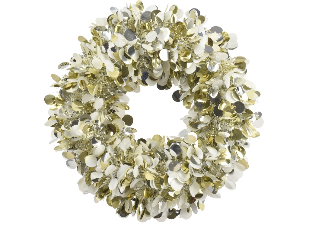 ***WREATH PET WITH PLASTIC FRAME MULTI dia38.00cm