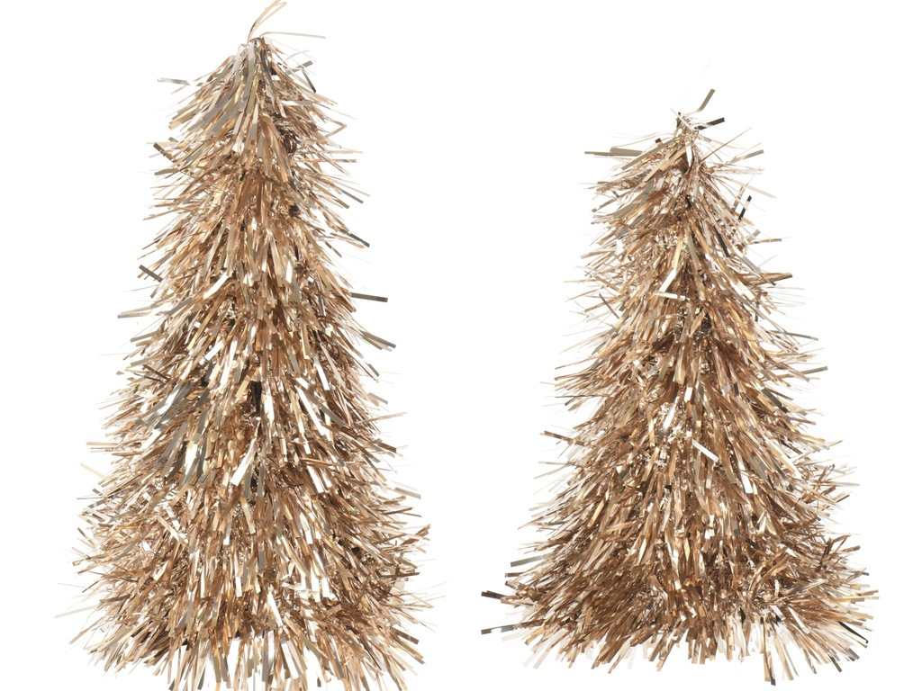 ARBOLITOS TINSEL - SET DE DOS - MULTI L11.00-W11.00-H30.00cm  / L11.00-W11.00-H25.00cm