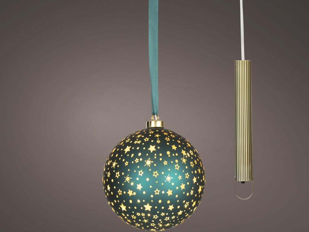 ***MICRO LED BALL BO INDOOR EMERALD/WARM WHITE dia19.00cm-25L