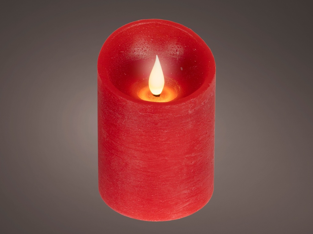 ***LED REALISTIC WAVING CANDLE BO INDOOR RED/WARM WHITE dia7.50-H10.50cm-1L