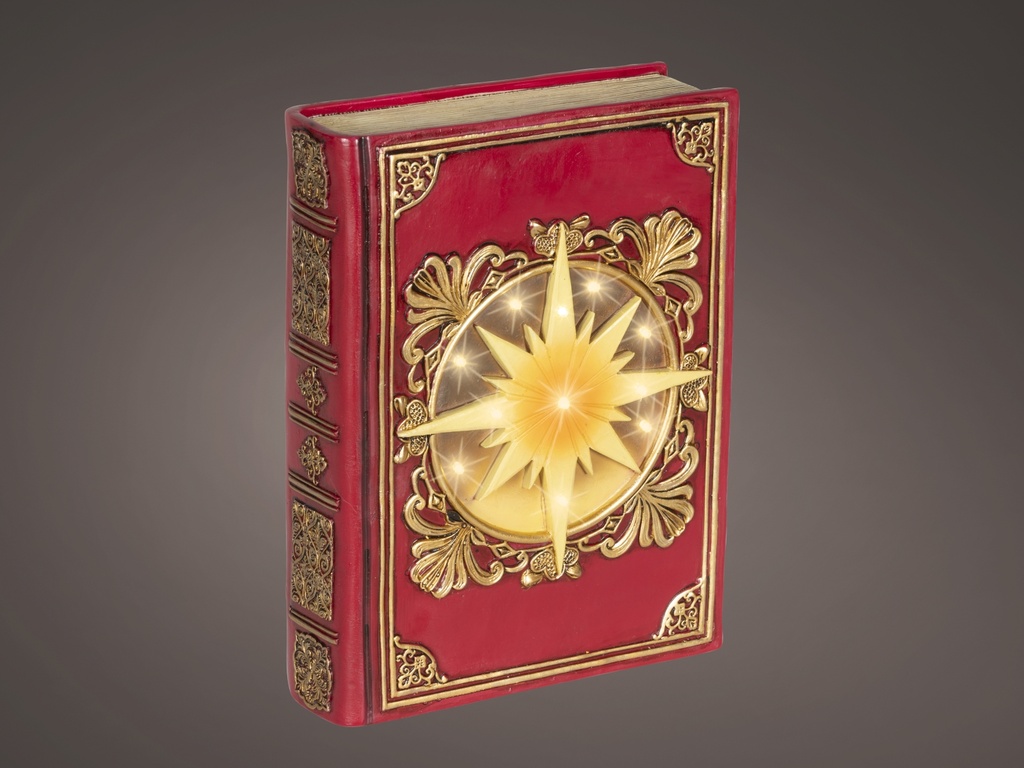 ***LED BOOK BO INDOOR RED/WARM WHITE L6.50-W16.50-H22.00cm-11L