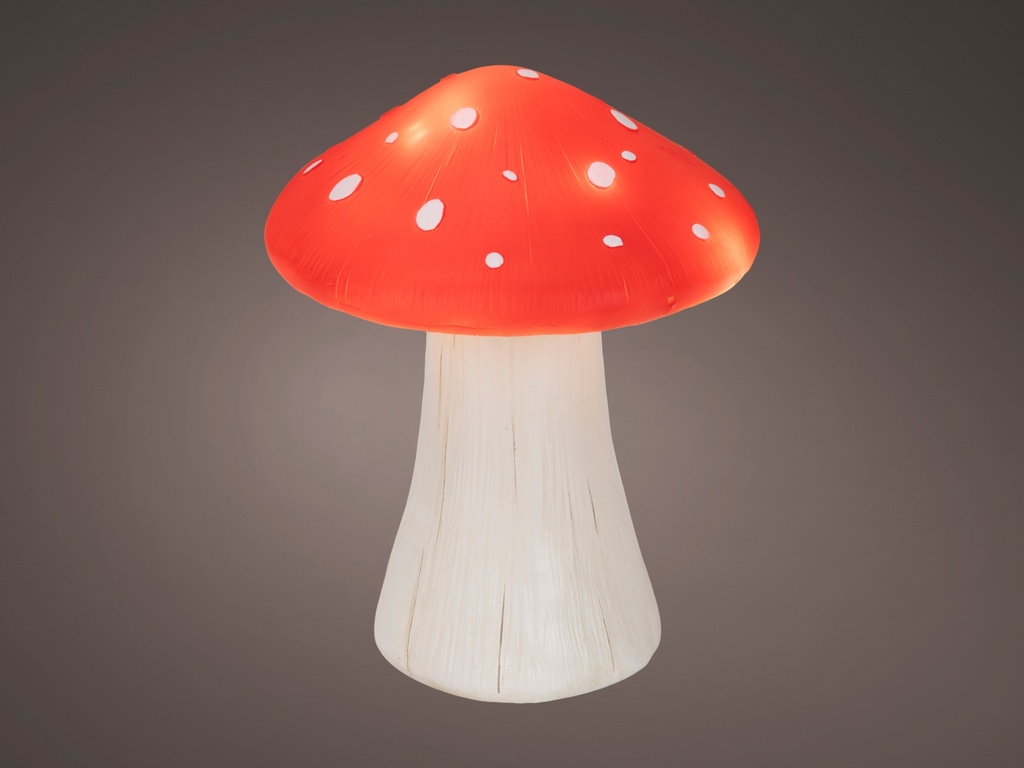 LAMPE MICROLED - BATTERIE - INTERIEUR - ROUGE/BLANC CHAUD - L14.50- l 14.50-H18.00cm-8L