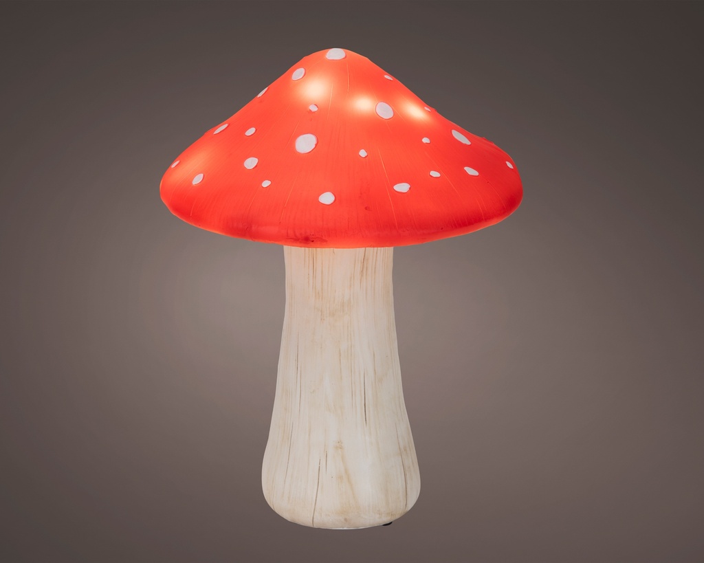 ***MICRO LED MUSHROOM BO INDOOR RED/WARM WHITE L21.00-W21.00-H27.50cm-12L