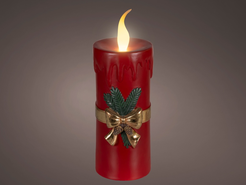 ***LED CANDLE BO INDOOR RED/COLOUR(S) L16.60-W17.80-H44.00cm