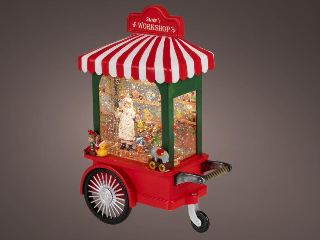 BOULE D'EAU - BOUTIQUE DE CADEAUX DU PERE NOEL - A PILES - POUR INTERIEUR - LUMIERE ET MOUVEMENT - L10.00- l 17.50-H27.50cm-1L