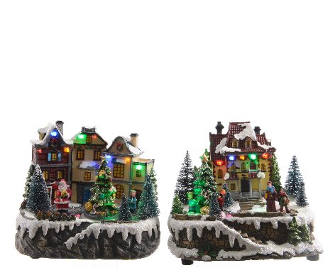 ***MICRO LED HOUSE BO INDOOR ASSORTED L7.40-W6.00-H12.00cm-1L