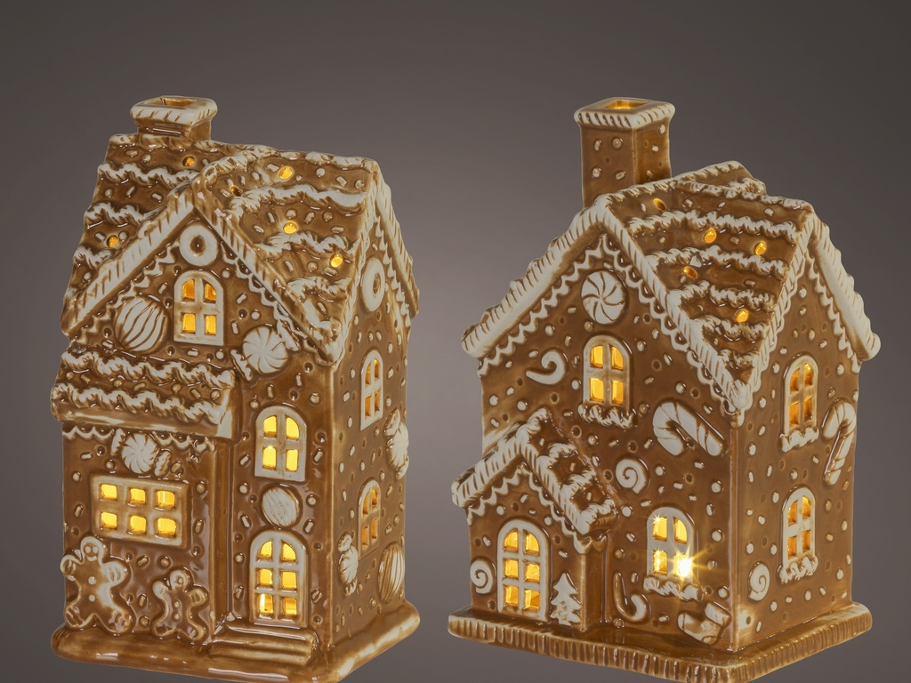 ***MICRO LED HOUSE BO INDOOR BISCUIT/COLOUR(S) L12.00-W10.00-H18.00cm-1L