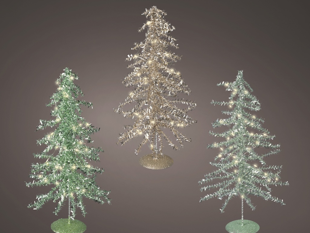 ARBOL CON LUZ - 3 SURTIDOS - PRECIO UNIDAD - dia14.00-H40.00cm- 40 LEDS