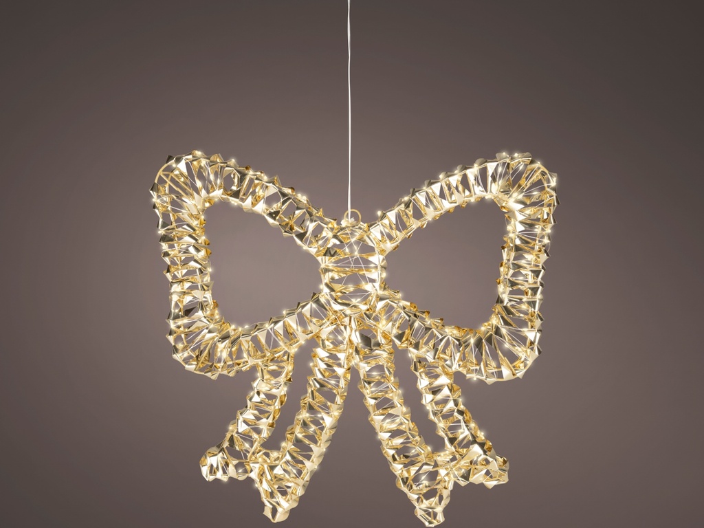 NOEUD MICROLED - DORE - LUMIERE CHALEUREUSE - APTE A UNE UTILISATION EXTERIEURE - L5.00- l 48.00-H46.00cm -400L