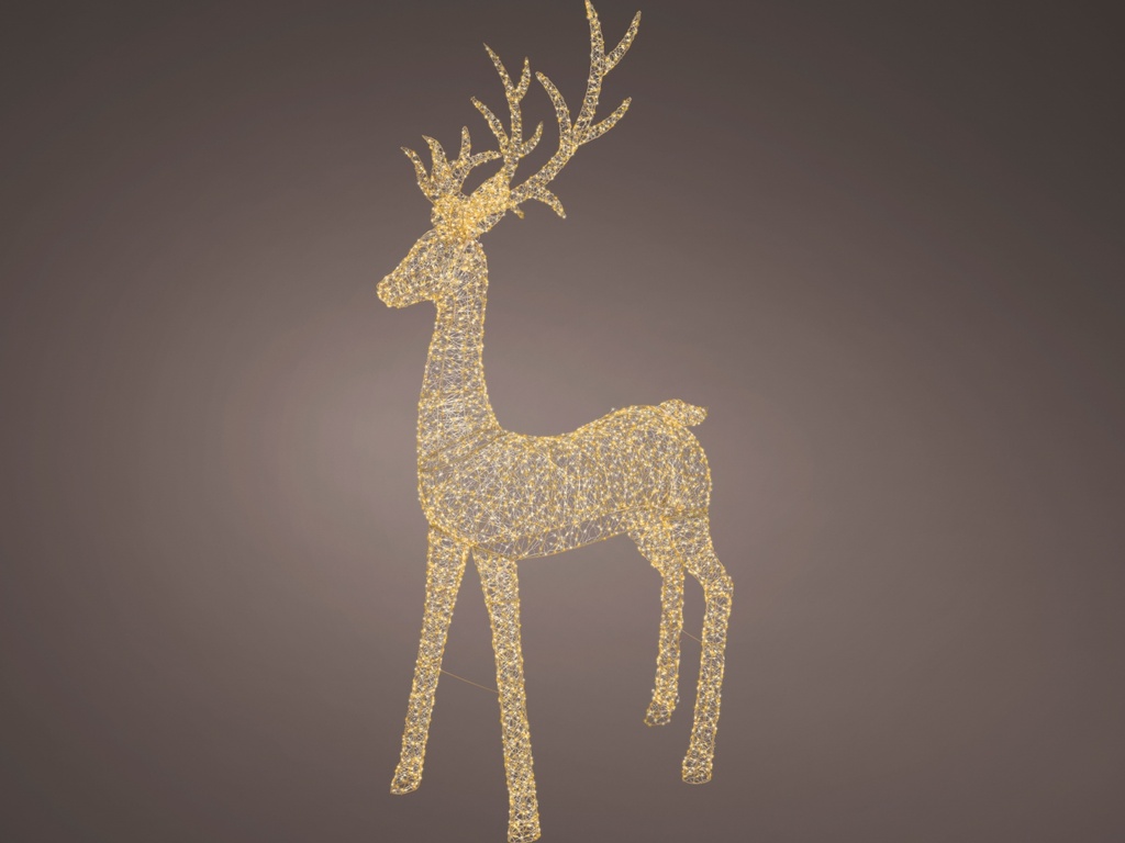 ***MICRO LED REINDEER OUTDOOR GOLD/WARM WHITE/CLASSIC WARM L110.00-W43.00-H270.00cm-4750L
