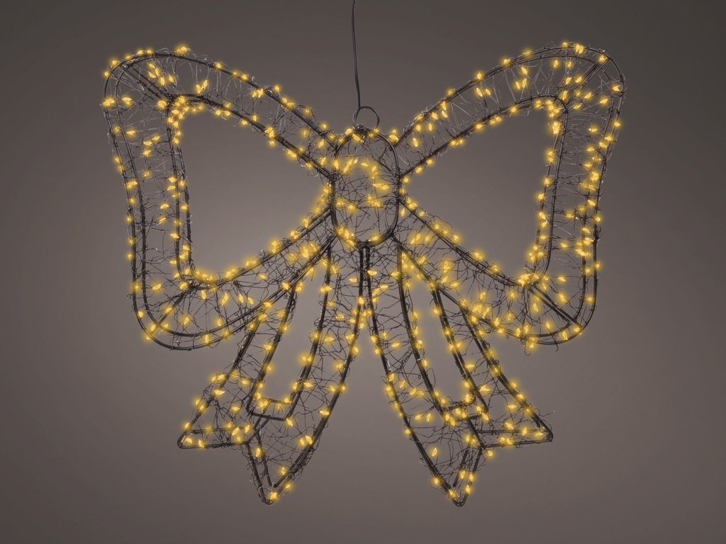 NOEUD MICROLED - NOIRE - LUMIERE CHALEUREUSE - APTE A UNE UTILISATION EXTERIEURE-  L38.00- l 4.50-H34.00cm-500L
