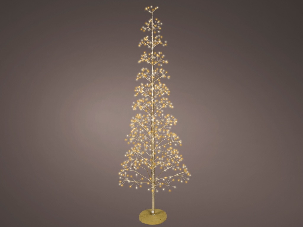  ARBOL MICRO LED DORADO - MEZCLA LUZ CALIDA/LUZ CLASICA - APTO EXTERIOR -H150.00cm-624LEDS
