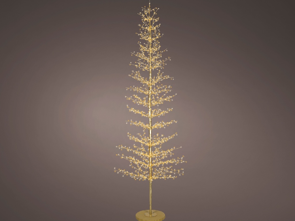 ARBRE MICROLED DORE - MELANGE DE LUMIERE CHALEUREUSE/CLASSIQUE - APTE EXTERIEUR - dia110.00-H270.00cm-2048L