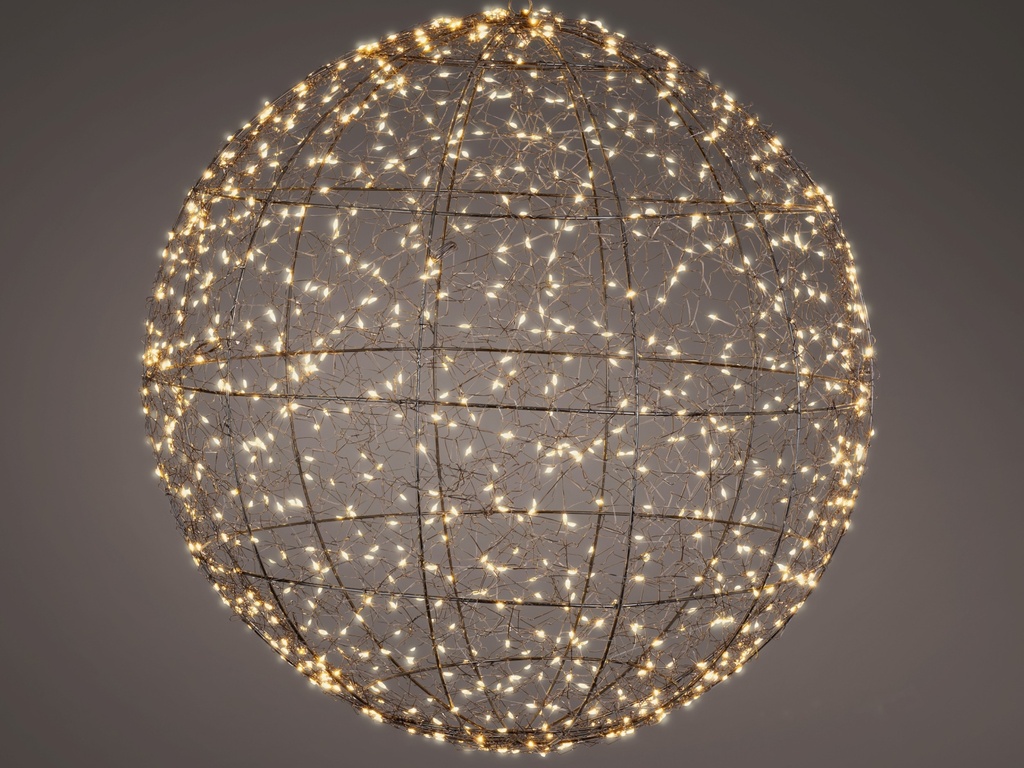  BOLA MICRO LED  - NEGRA - LUZ CLASICA - APTO EXTERIOR -960LEDS