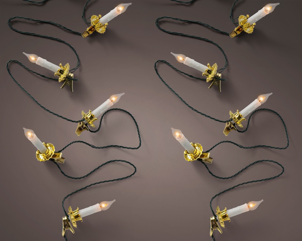 ***LED CANDLE LIGHTS OUTDOOR WHITE/FLAME 600cm-16L