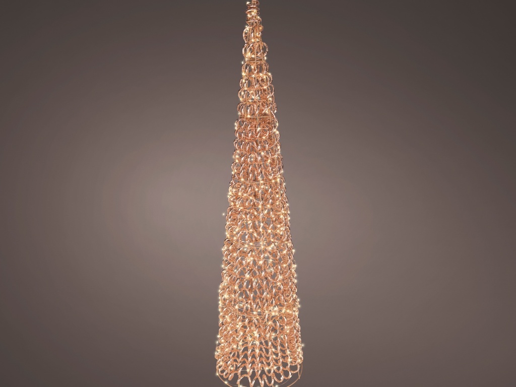 ARBRE 3D - MICROLED - ADAPTE A UNE UTILISATION EN EXTERIEUR - OR ROSE - LUMIERE CHALEUREUSE - dia25.00-H100.00cm-500L