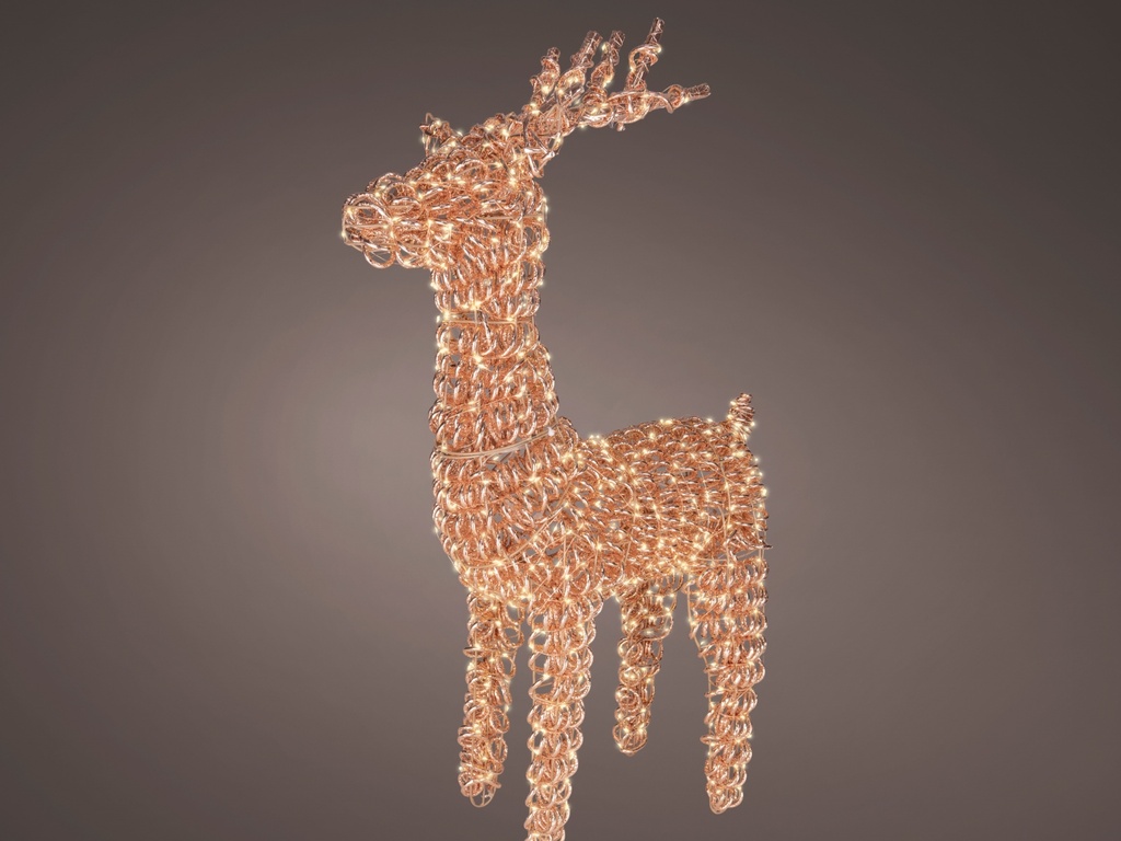 RENO 3D  MICROLED - APTO EXTERIOR - ROSE GOLD - LUZ CALIDA L20.00-W57.00-H104.00cm-800LEDS