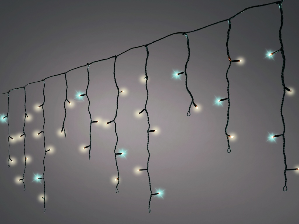 ***LED ICICLE LIGHTS OUTDOOR BLACK/WARM WHITE/CLASSIC WARM L480.00-H52.00cm-180L
