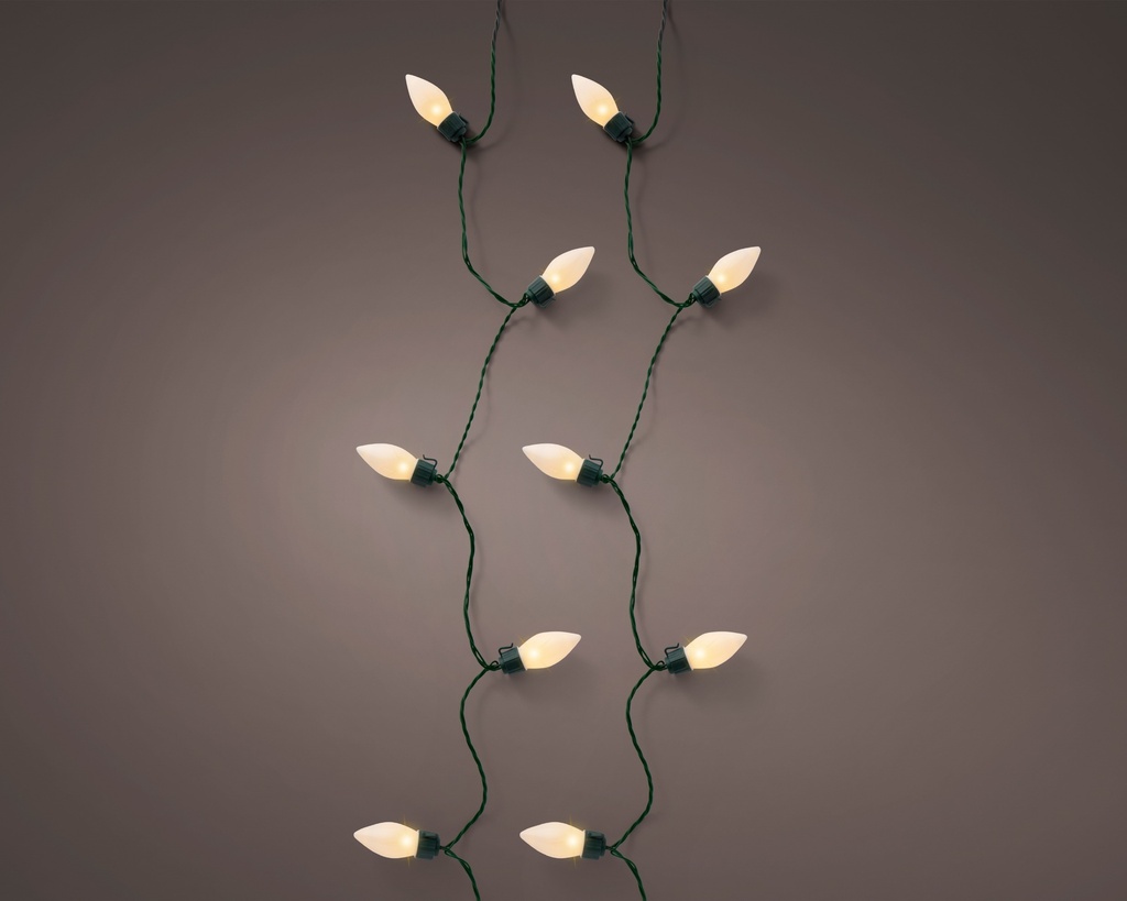 GUIRNALDA LUCES TIPO VINTAGE - CABLE VERDE - CON TIMER Y 8 FUNCIONES - LUZ NUEVA! SOFT GOLD : ENTRE CALIDA Y CLASICA !- 1980 CM 100LUCES