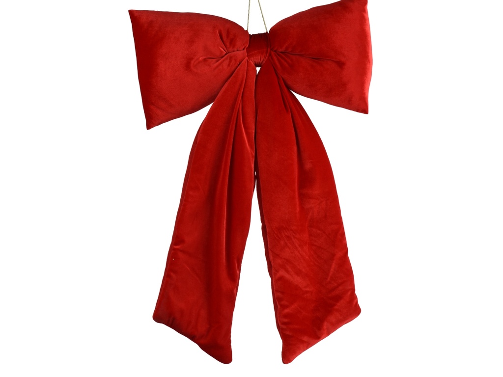 ***BOW POLYESTER VELVET CHRISTMAS RED L9.00-W48.00-H80.00cm