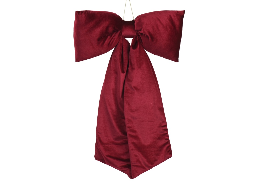 ***BOW POLYESTER VELVET OXBLOOD L9.00-W48.00-H80.00cm