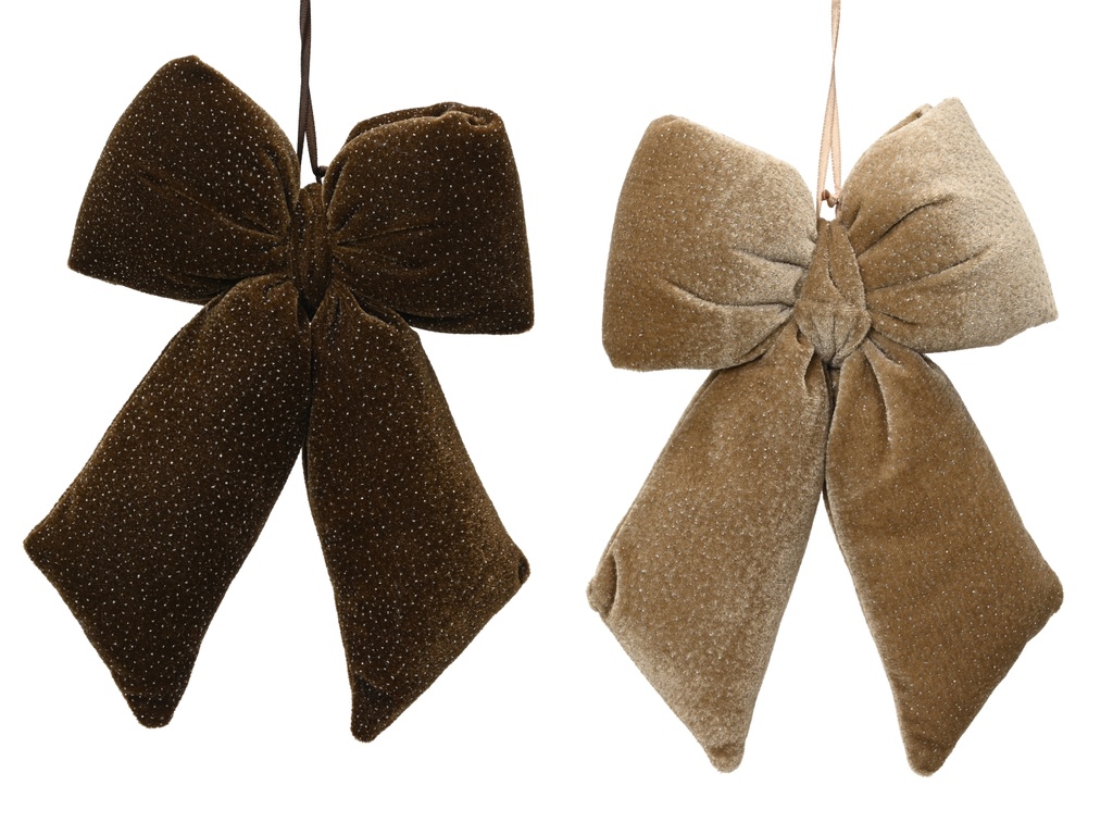 ***BOW POLYESTER VELVET ASSORTED L3.00-W35.00-H40.00cm