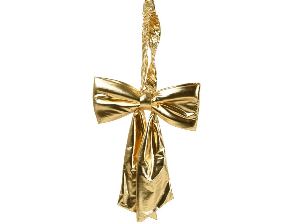 ***BOW POLYESTER GOLD L55.00-W37.00-H16.50cm