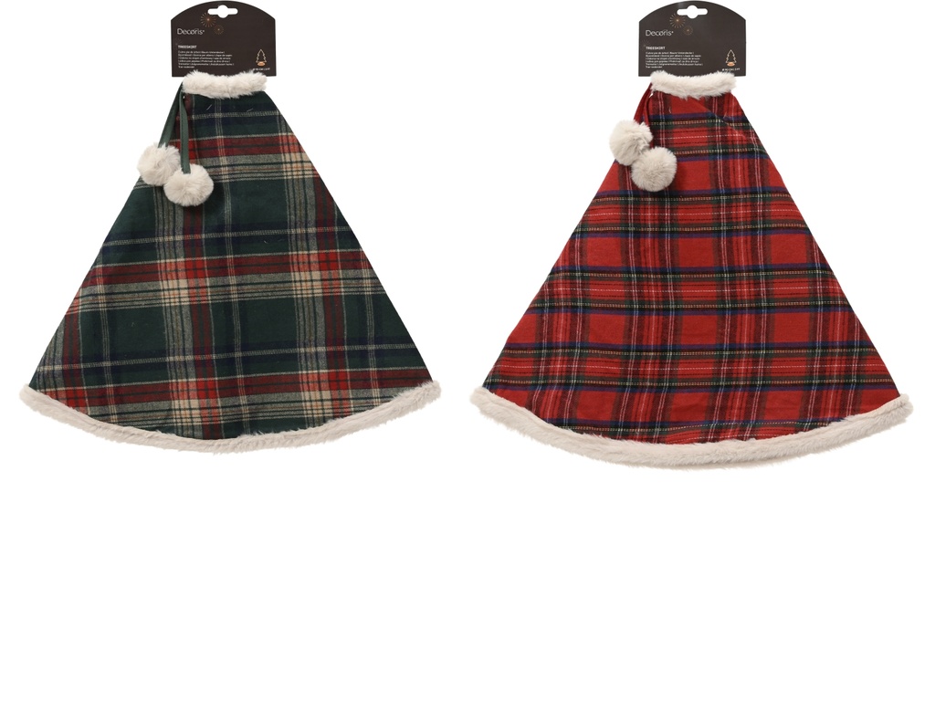 ***TREE SKIRT POLYESTER ASSORTED dia90.00-H0.50cm