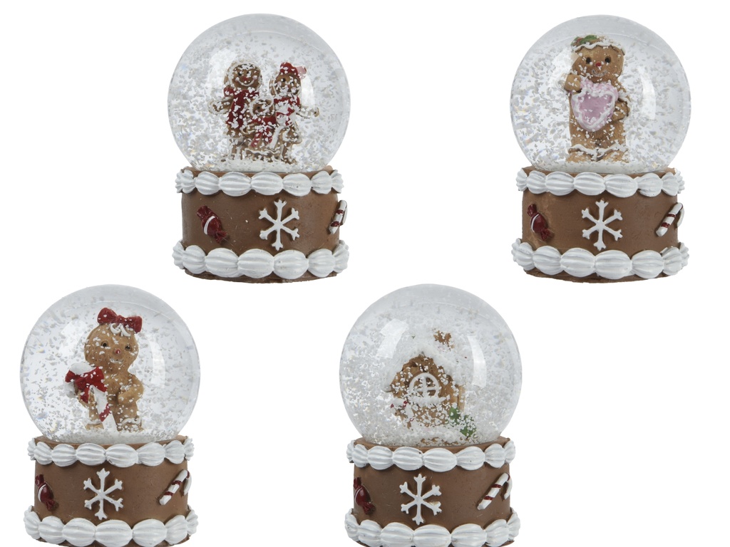 ***SNOWGLOBE GLASS ASSORTED dia4.50-H6.00cm