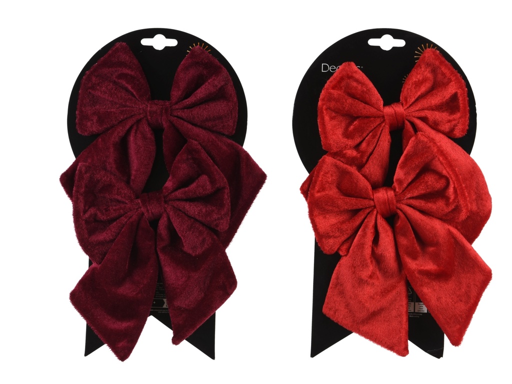 LAZO TELA - 2 COLORES - SET DE DOS - L14.00-W17.00-H0.50cm