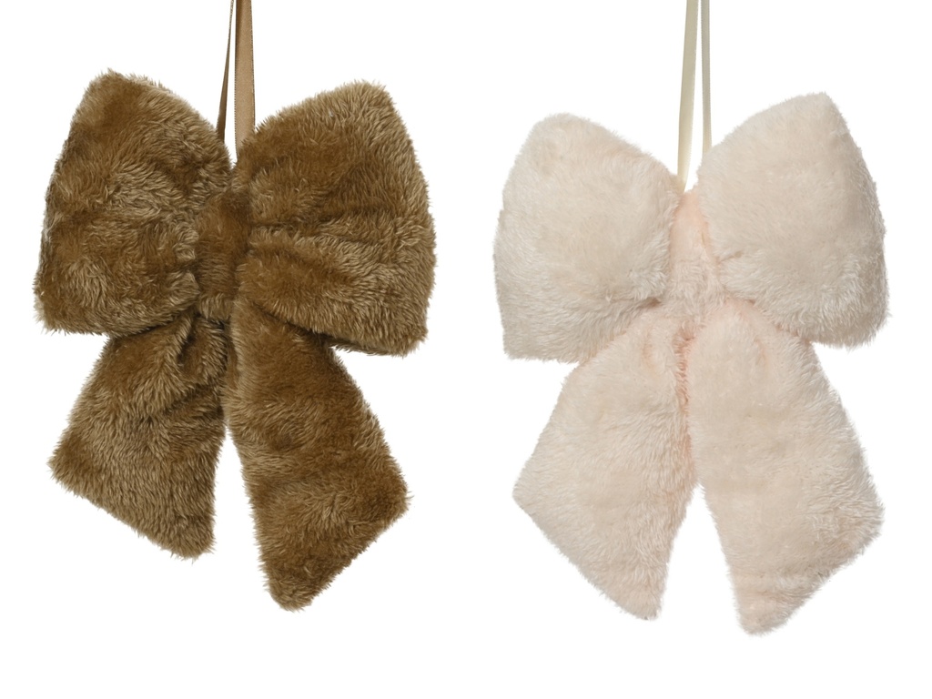 LAZO PELO - 2 COLORES - PRECIO UNIDAD - MARRON/CREMA - L7.00-W21.00-H30.00cm