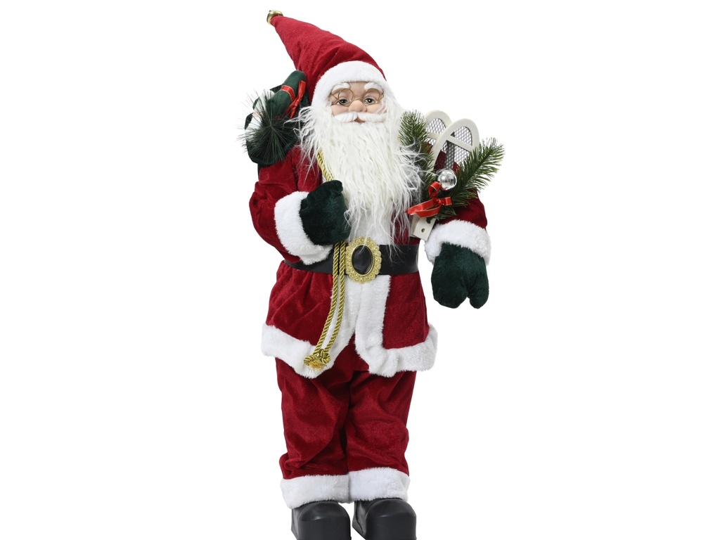 ***SANTA POLYESTER CHRISTMAS RED L17.00-W11.00-H30.00cm