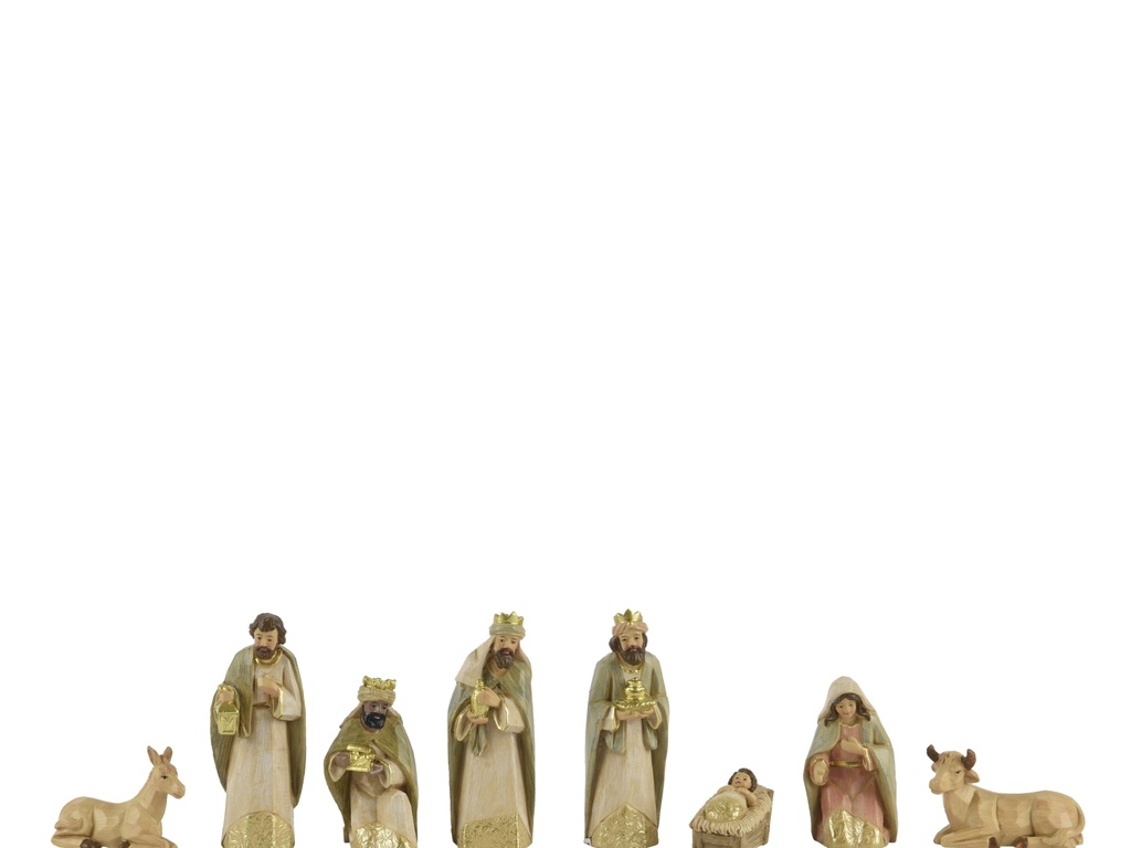 ***NATIVE SET POLYRESIN MULTI L7.30-W6.00-H20.00cm