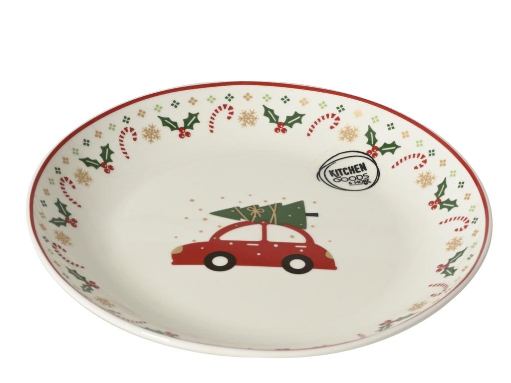 ***PLATE PORCELAIN WHITE/COLOUR(S) dia16.00-H1.80cm