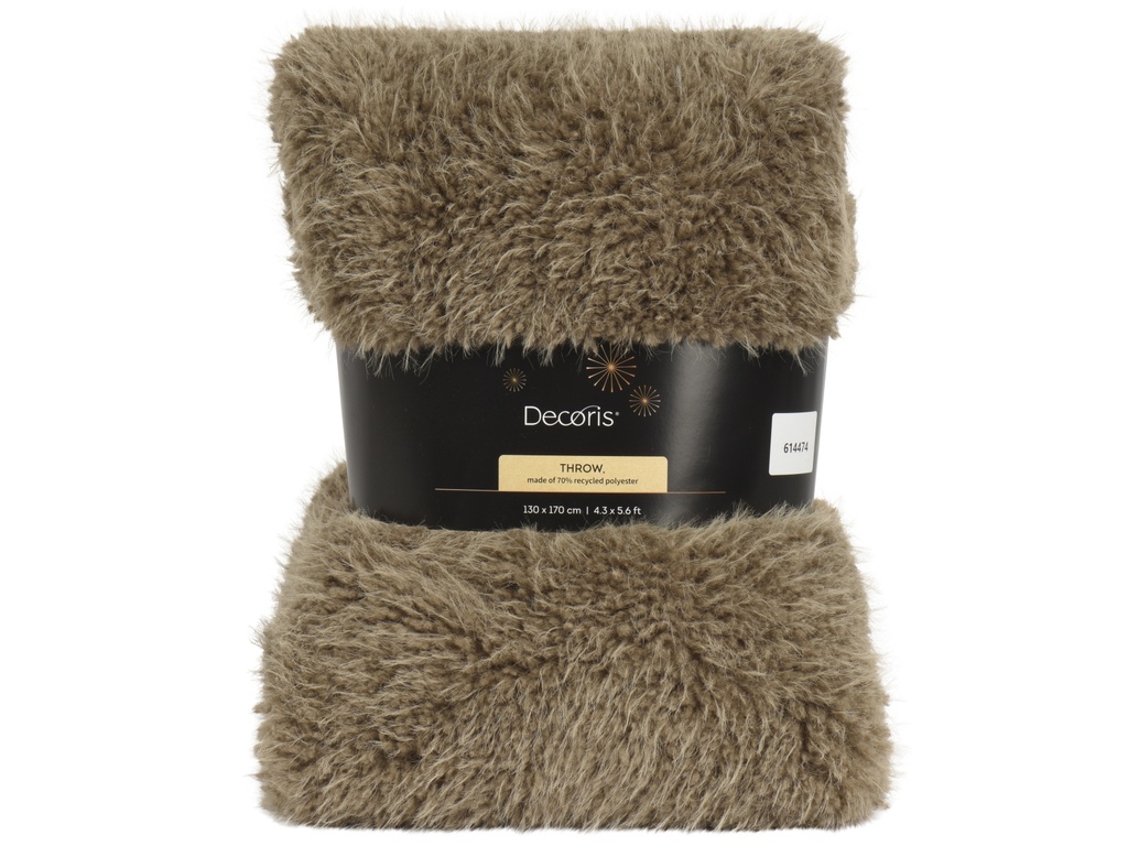 ***THROW POLYESTER SMOKEY GREY L170.00-W130.00-H1.00cm