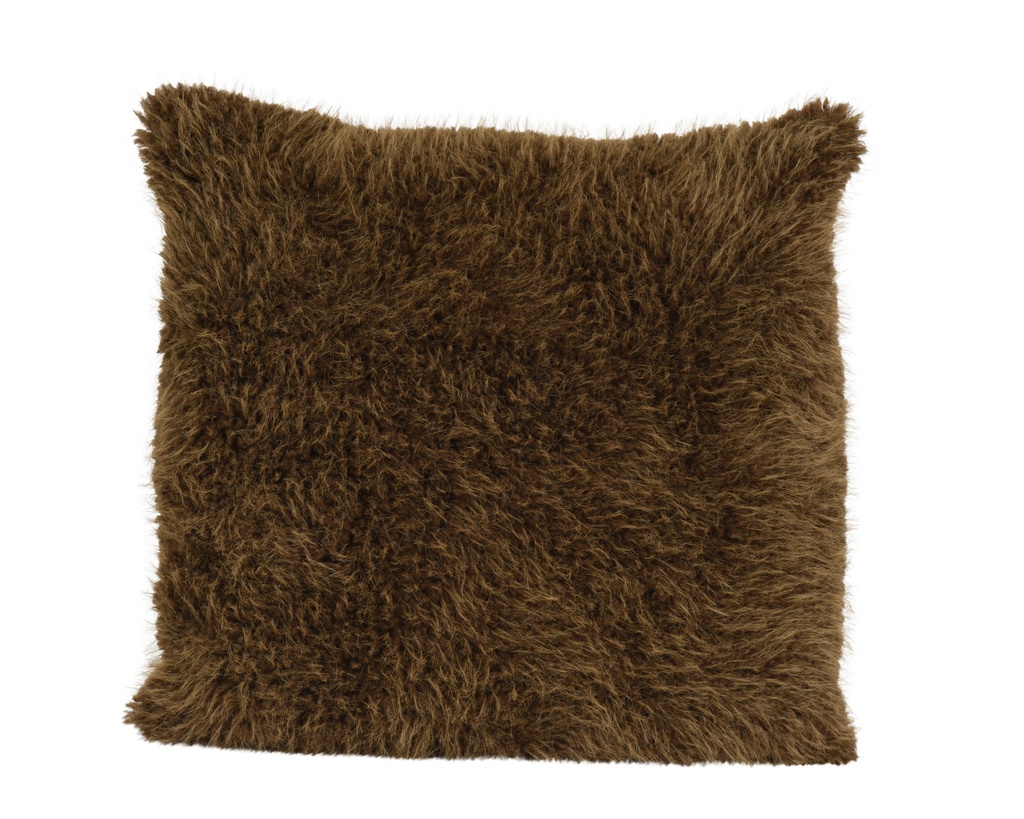 ***CUSHION POLYESTER DARK BROWN L45.00-W45.00-H8.00cm