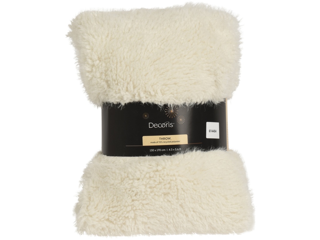 ***THROW POLYESTER OFF-WHITE L170.00-W130.00-H1.00cm