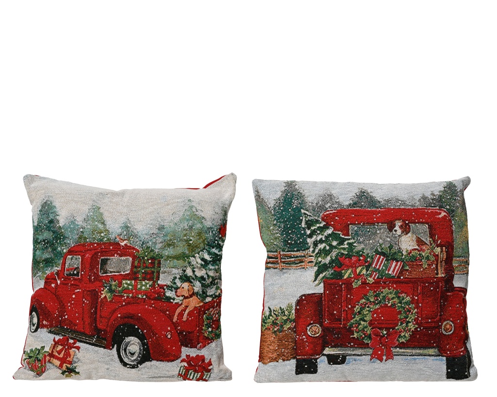 COUSSIN DE NOEL - VOITURES - 2 ASSORTIMENTS - PRIX UNITAIRE -  L43,00 x l43,00 x H4,00 cm