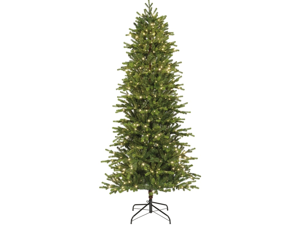 ABETO VERDE CON LUZ INCORPORADO "GREENLAND"  dia101.00-H210.00cm-540LUCES - ARBOL DE MATERIAL RECICLADO!!