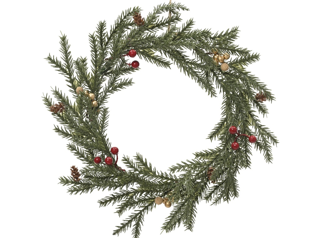 ***WREATH GREEN/COLOUR(S) dia40.00-H4.00cm