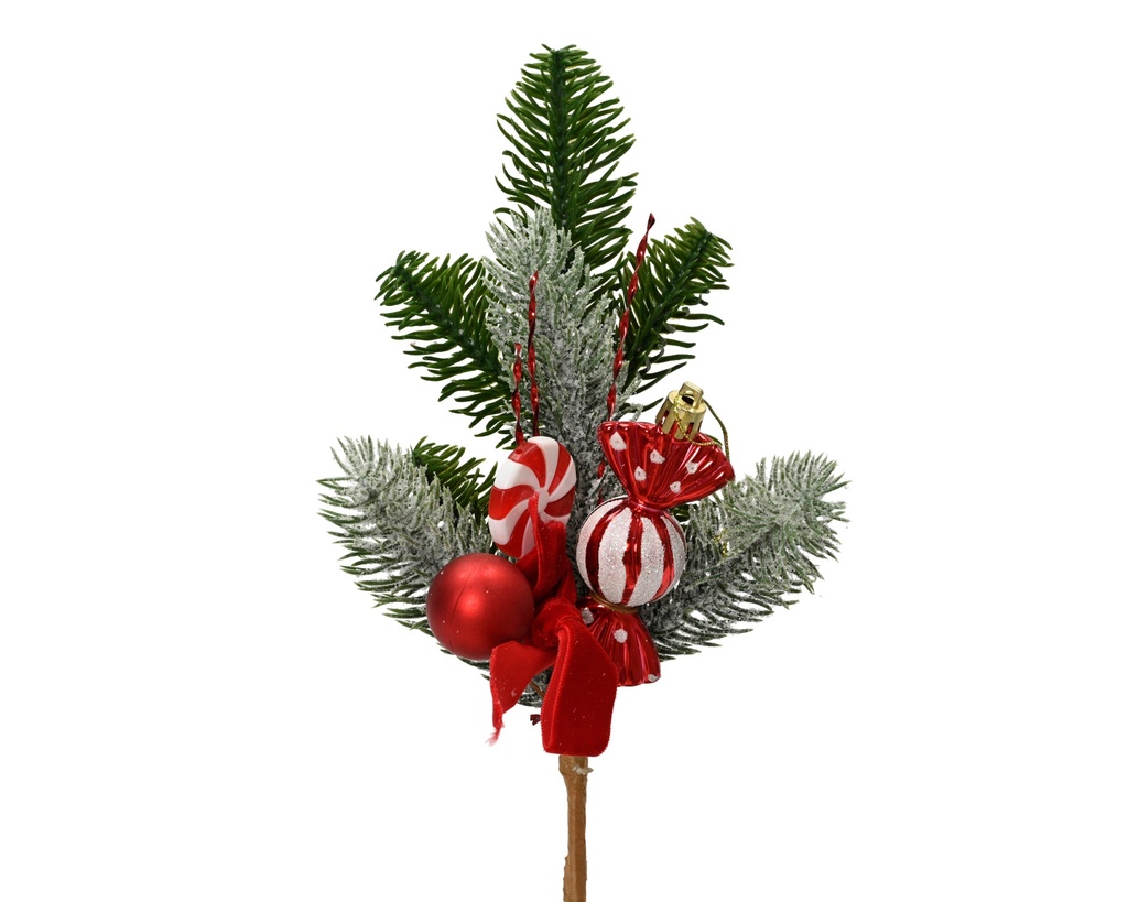 BRANCHETTE VERTE AVEC DES BONBONS - L6.00-W10.00-H26.00cm