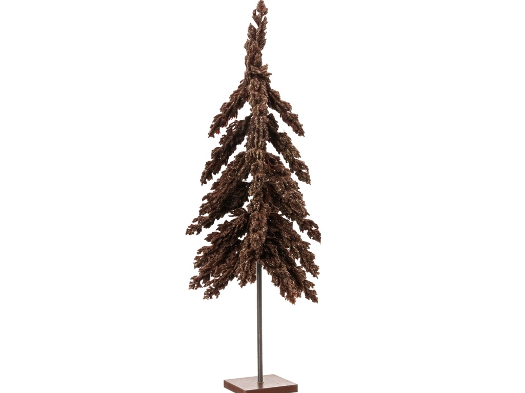 ***FLURRY FIR MINI TREE GLITTER DARK BROWN dia25.00-H100.00cm